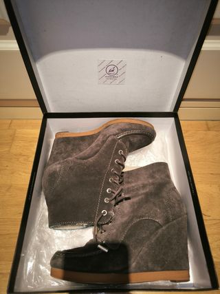 Botines cuña. Massimo Dutti. Talla 38.