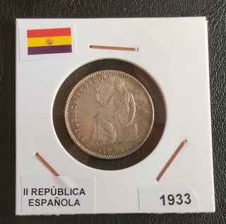 1 Peseta PLATA - 1933 - II República 