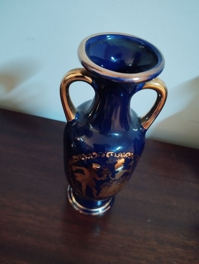 Jarrón de porcelana cobalto