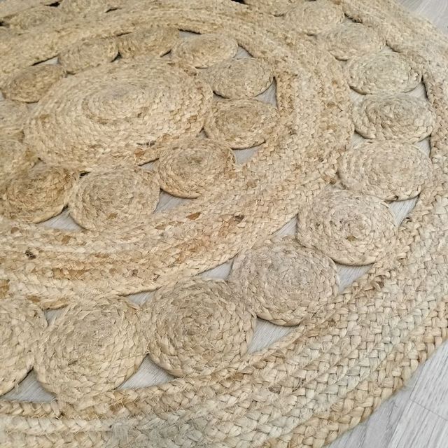 Tapete Redondo de Juta Natural