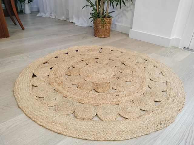 Tapete Redondo de Juta Natural