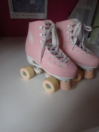 Patines 4 ruedas rosas