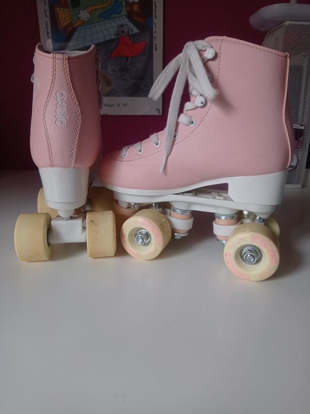 Patines 4 ruedas rosas