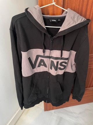 Sudadera Vans negra y gris
