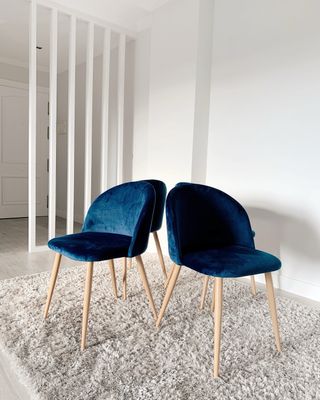 Sillas Terciopleo azul oscuro