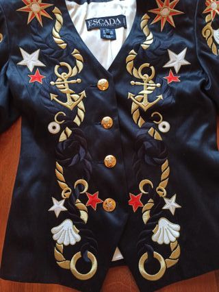 Chaqueta americana blazer raso ESCADA vintage 36