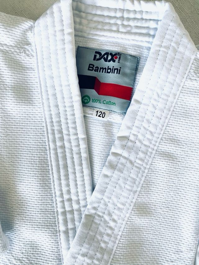 JUDOGI DAX BAMBINI BLANCO 120cm/7 añ.130,140cm