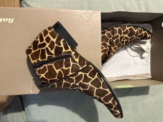 Botines piel animal print jirafa