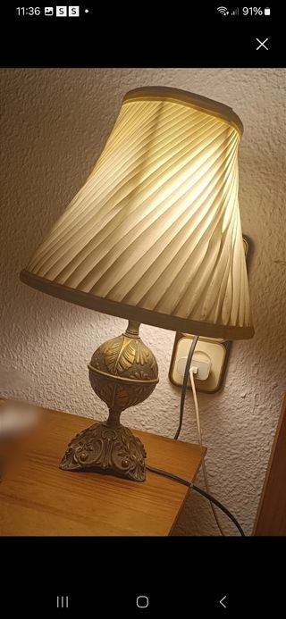 Par de lámparas bronce