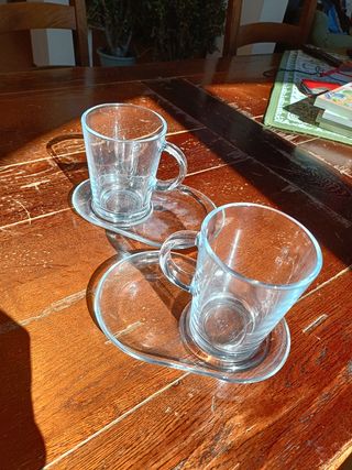 Coppia Mug con piattino porta biscotti