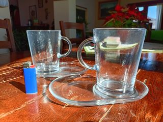 Coppia Mug con piattino porta biscotti