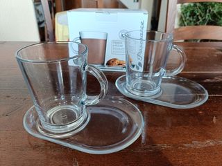 Coppia Mug con piattino porta biscotti