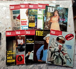 LOTE 10 ANTIGUAS REVISTAS TELERADIO 1970 - 1973
