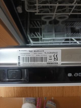 Lavavajillas panelable