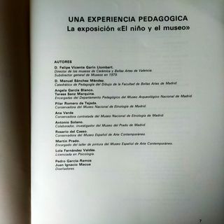 El niño y el museo. Experiencia Pedagogica. Exposi