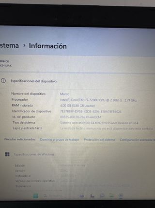 Portatil asus