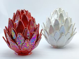 Carciofo in Ceramica di Caltagirone Madreperla 