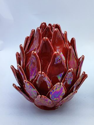 Carciofo in Ceramica di Caltagirone Madreperla 