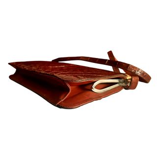 Bolso de cocodrilo auténtico 1950 1960 