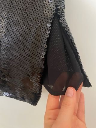 Top de lentejuelas negro