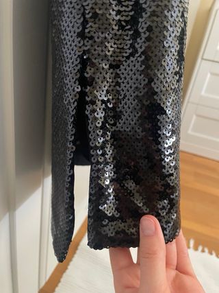 Top de lentejuelas negro