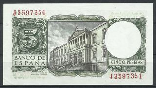 PAREJA DE BILLETES 5 PESETAS 1954 - ALFONSO X