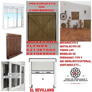 PERSIANAS DE ESPARTO DE CALIDAD "EL SEVILLANO "