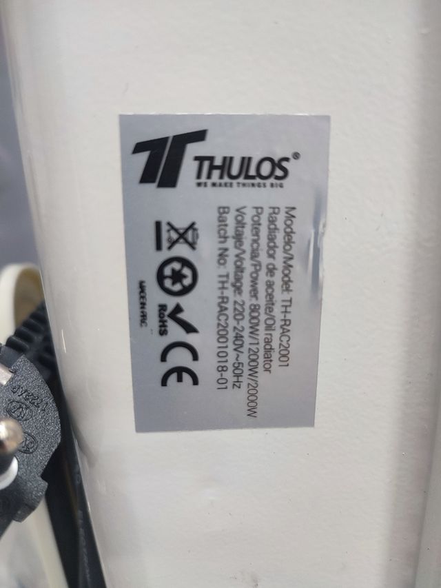 RADIADOR DE ACEITE 2000W