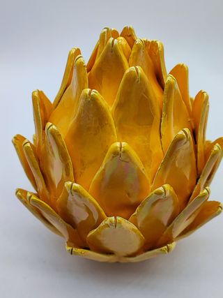 Carciofo in Ceramica di Caltagirone Madreperla