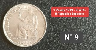 1 Peseta PLATA - 1933 - II República 