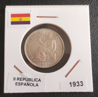 1 Peseta PLATA - 1933 - II República 