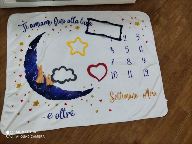 Copertina segna mesi neonato