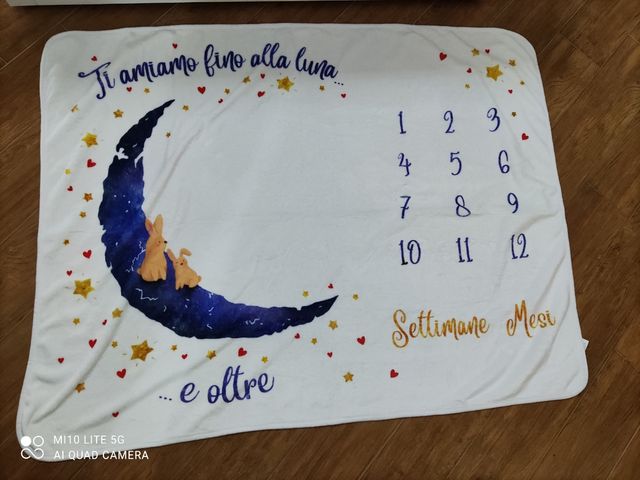 Copertina segna mesi neonato