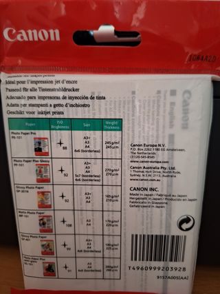 Carta fotografica Canon originale 