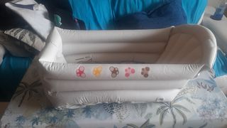 LOTE BEBÉ BAÑERA, CUADRO, MOCHILA, SACO