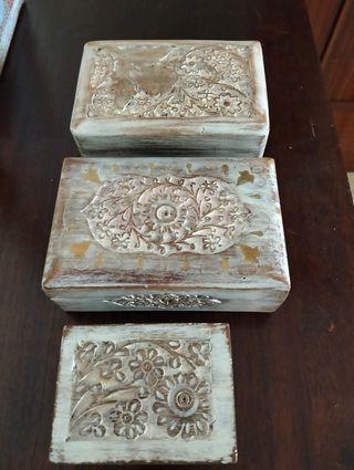 Juego cajas madera