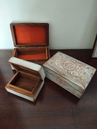 Juego cajas madera