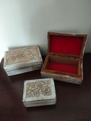 Juego cajas madera