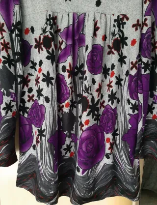 Jersey largo estampado flores mujer