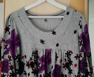 Jersey largo estampado flores mujer