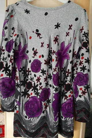 Jersey largo estampado flores mujer