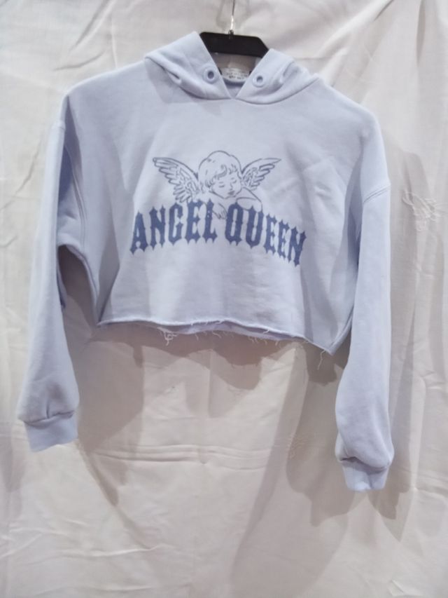 Sudadera Bershka talla S azul celeste 