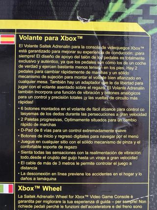 Volante Saitek para XBox 360 con pedales  joystick