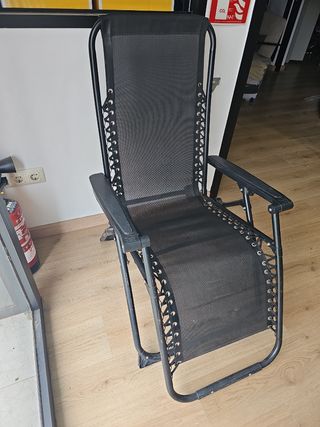 Silla plegable tumbona acero inoxidable
