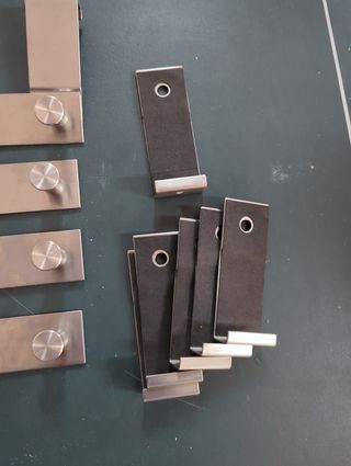 4 Percha puerta Ikea plateada