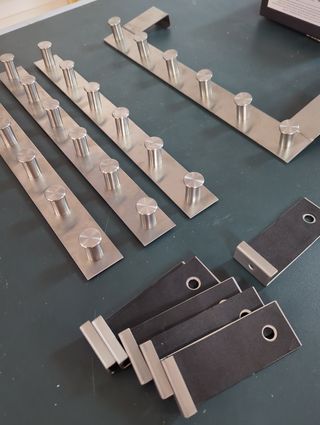 4 Percha puerta Ikea plateada