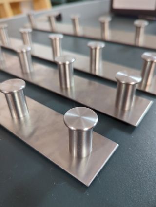 4 Percha puerta Ikea plateada