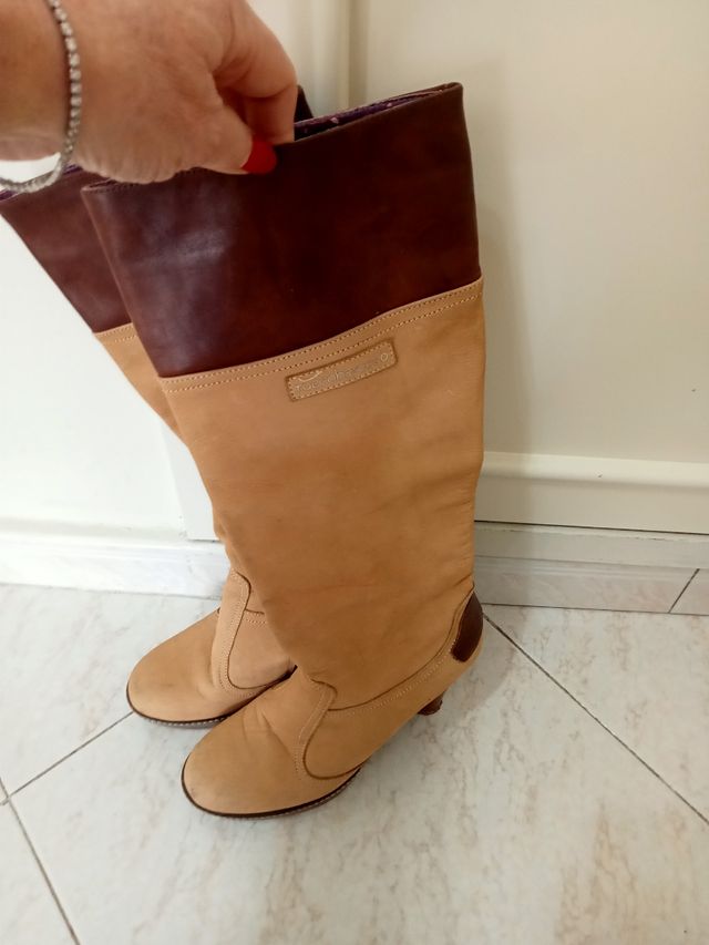 Stivali donna pelle e camoscio rocco bar