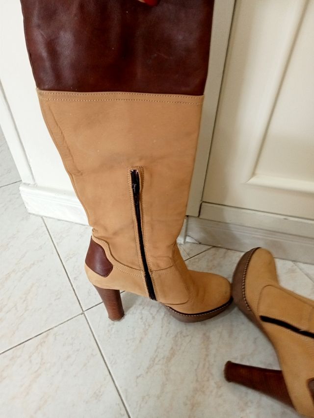 Stivali donna pelle e camoscio rocco bar