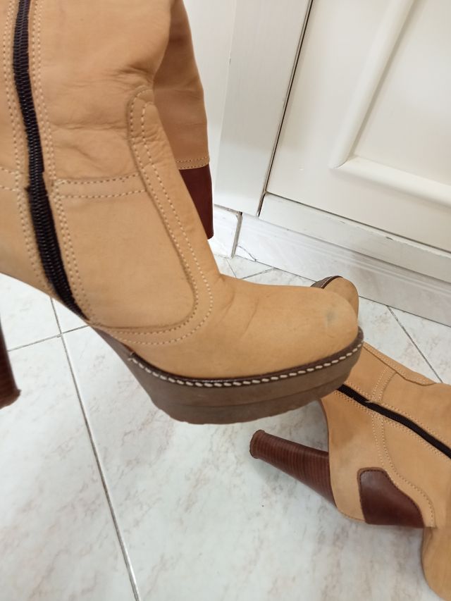 Stivali donna pelle e camoscio rocco bar